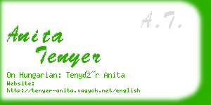 anita tenyer business card